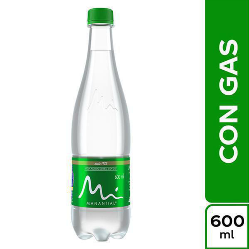 Agua Manantial Con Gas - 600ml